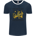 Bird Watching Goes Both Ways Funny Mens Ringer T-Shirt FotL Navy Blue/White