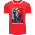 Che Chef Cooking Cook BBQ Funny Mens Ringer T-Shirt FotL Red/White