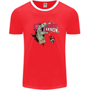 Dinosaurs T-Rex I'm Rexy and I Know It Sexy Mens Ringer T-Shirt FotL Red/White