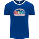 LGBT Happy Purride Funny Gay Cats Mens Ringer T-Shirt FotL Royal Blue/White
