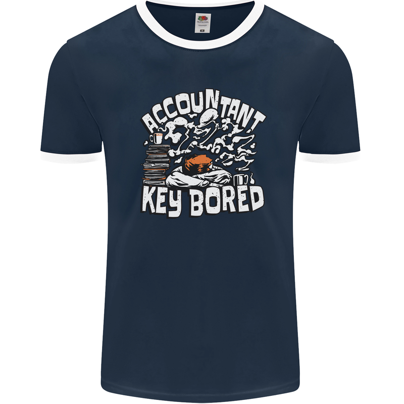 A Bored Accountant Mens Ringer T-Shirt FotL Navy Blue/White