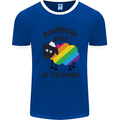 Rainbow Sheep Funny LGBT Gay Pride Day Mens White Ringer T-Shirt Royal Blue/White