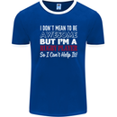 I Don't Mean to Be a Rugby Player Funny Mens Ringer T-Shirt FotL Royal Blue/White