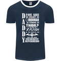 Daddy's Favourite Superhero Father's Day Mens Ringer T-Shirt FotL Navy Blue/White