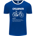 Cyclopath Funny Cycling Bicycle Cyclist Mens Ringer T-Shirt FotL Royal Blue/White