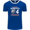 4 Year Wedding Anniversary 4th Rugby Mens Ringer T-Shirt FotL Royal Blue/White