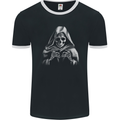 Grim Reaper Skull Mens Ringer T-Shirt FotL Black/White