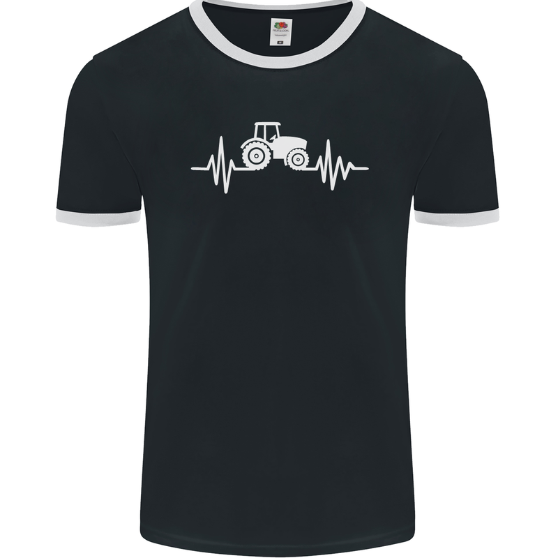 Tractor Pulse Mens Ringer T-Shirt FotL Black/White