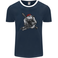 Para Bulldog The Parachute Regiment 1 2 3 4 Mens Ringer T-Shirt FotL Navy Blue/White