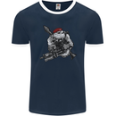 Para Bulldog The Parachute Regiment 1 2 3 4 Mens Ringer T-Shirt FotL Navy Blue/White