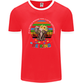 Be Kind Elephant Autism Autistic Mens Ringer T-Shirt FotL Red/White