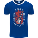 Here Comes the Guitar Player Guitarist Mens Ringer T-Shirt FotL Royal Blue/White