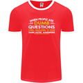 Scotland Funny Scottish SCI-FI Text Mens Ringer T-Shirt FotL Red/White