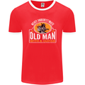 Guitar Never Underestimate an Old Man Mens Ringer T-Shirt FotL Red/White