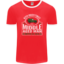A Middle Aged Man With a 4x4 Off Roading Mens Ringer T-Shirt FotL Red/White