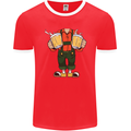 Octoberfest Man With Beer Mens Ringer T-Shirt FotL Red/White