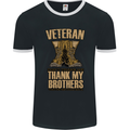 Veteran Boots British Army Marines Paras Mens Ringer T-Shirt FotL Black/White