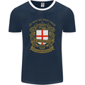 All Men Are Born Equal English England Mens Ringer T-Shirt FotL Navy Blue/White