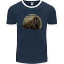 A Walrus Painting Mens Ringer T-Shirt FotL Navy Blue/White