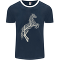 Tree Horse Ecology Equestrian Mens Ringer T-Shirt FotL Navy Blue/White