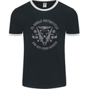 El Diablo Motorcycle Motorbike Biker Mens Ringer T-Shirt FotL Black/White