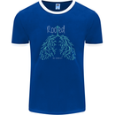Rooted Christ Christian Catholic Religion Mens Ringer T-Shirt FotL Royal Blue/White