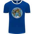 Climate Change It's Never Too Late Mens Ringer T-Shirt FotL Royal Blue/White