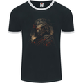 Samurai Assassin Japanese Fantasy Warrior Mens Ringer T-Shirt FotL Black/White