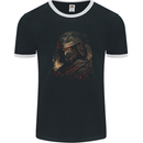 Samurai Assassin Japanese Fantasy Warrior Mens Ringer T-Shirt FotL Black/White
