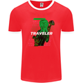 Van Gogh Alien Scream Art Magic Mushrooms Mens Ringer T-Shirt FotL Red/White