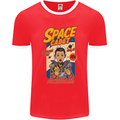 Space Cadet Explore the Galaxy Astronaut Mens Ringer T-Shirt FotL Red/White