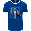 Born Capricorn Birthday Star Sign Mens Ringer T-Shirt FotL Royal Blue/White