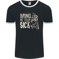 Bring Me Your Sick Plague Doctor Mens Ringer T-Shirt FotL Black/White