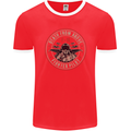 Death From Above F-16 Fighter Pilot RAF Mens Ringer T-Shirt FotL Red/White