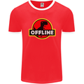 Offline Funny Gamer Gaming Mens Ringer T-Shirt FotL Red/White