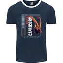 Born Capricorn Birthday Star Sign Mens Ringer T-Shirt FotL Navy Blue/White