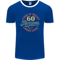 60th Birthday 60 Year Old Awesome Looks Like Mens Ringer T-Shirt FotL Royal Blue/White