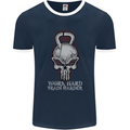 Work Hard Train Harder Training Top Workout Mens Ringer T-Shirt FotL Navy Blue/White