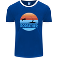 The Rodfather Funny Fishing Rod Father Mens Ringer T-Shirt FotL Royal Blue/White