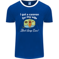 A Caravan for My Wife Caravanning Funny Mens Ringer T-Shirt FotL Royal Blue/White