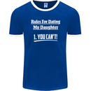 Rules for Dating My Daughter Father's Day Mens Ringer T-Shirt FotL Royal Blue/White