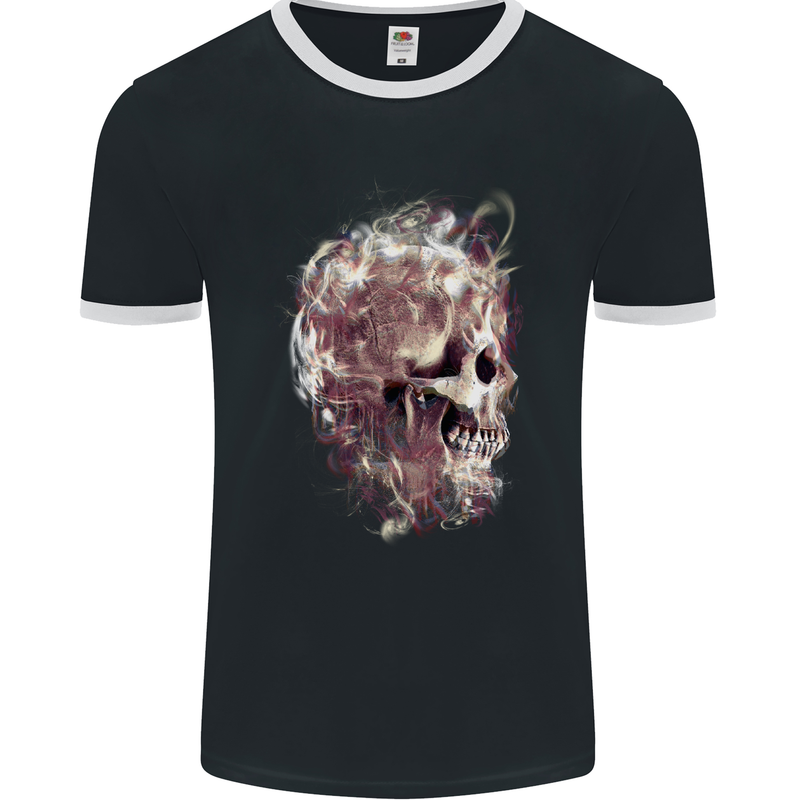 Exposure Skull Mens Ringer T-Shirt FotL Black/White