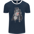 A Nights Templar St. George's Day England Mens Ringer T-Shirt FotL Navy Blue/White