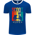 Scoot Life Scooter Motorcycle Mens Ringer T-Shirt FotL Royal Blue/White