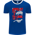 Sweat Like a Pig to Look Like a Fox Gym Mens Ringer T-Shirt FotL Royal Blue/White