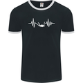 Pulse Scuba Diving Scuba Diving Diver Funny Mens Ringer T-Shirt FotL Black/White