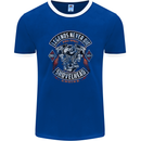 Legends Never Die Biker Motorbike Mens Ringer T-Shirt FotL Royal Blue/White