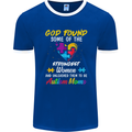 God Found Autism Moms Autistic ASD Mens Ringer T-Shirt FotL Royal Blue/White