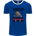 Weekend Forecast Motorbikes Mens Ringer T-Shirt FotL Royal Blue/White