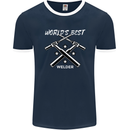 World's Best Welder Welding Mens Ringer T-Shirt FotL Navy Blue/White